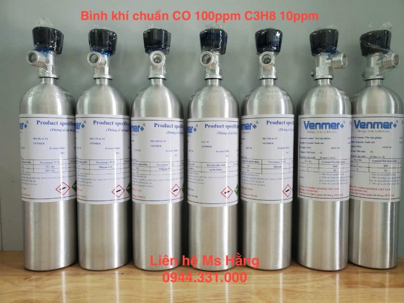 Bình khí chuẩn CO 100ppm C3H8 10ppm