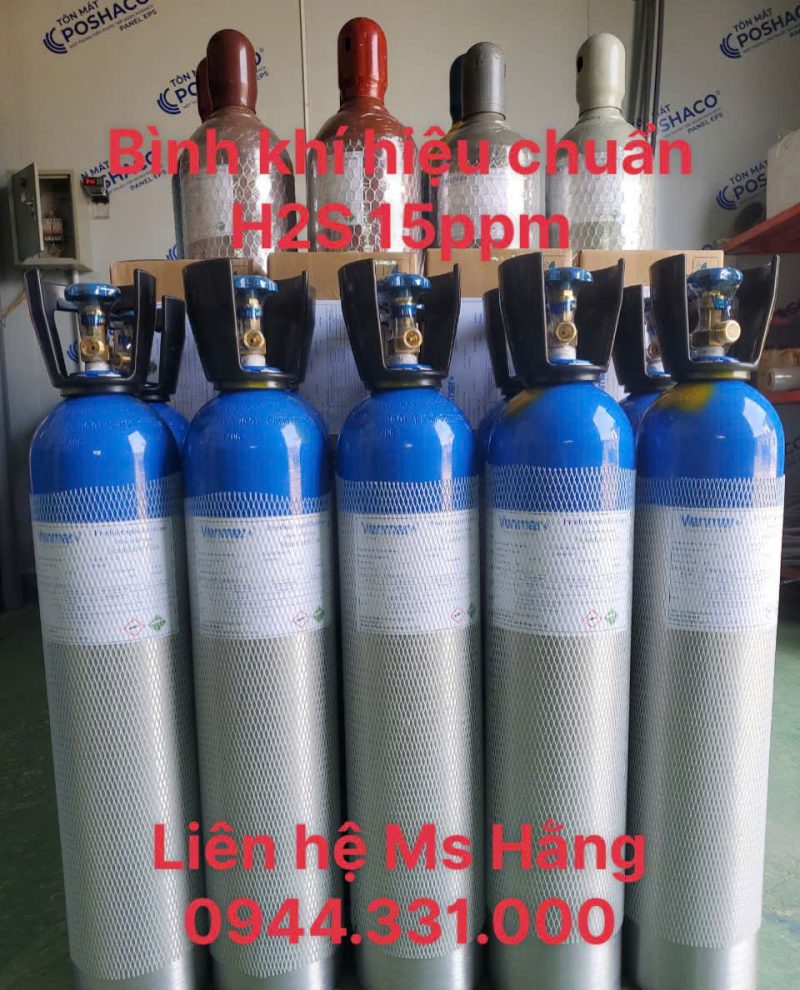 Bình khí hiệu chuẩn H2S 15ppm 