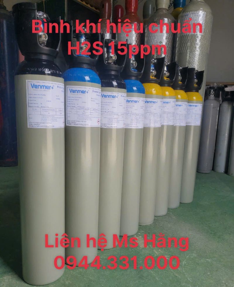 Bình khí hiệu chuẩn H2S 15ppm