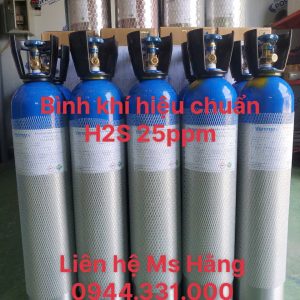 Bình khí hiệu chuẩn H2S 25ppm