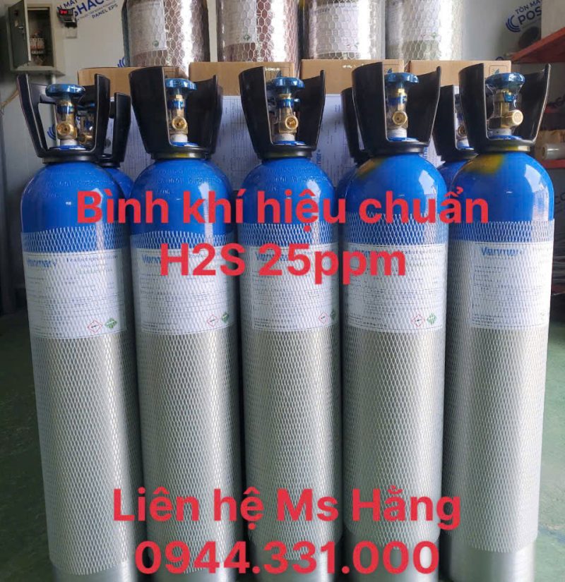 Bình khí hiệu chuẩn H2S 25ppm