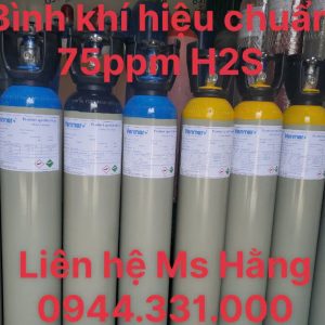 Bình khí hiệu chuẩn 75ppm H2S