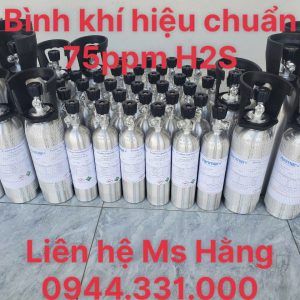 Bình khí hiệu chuẩn 75ppm H2S