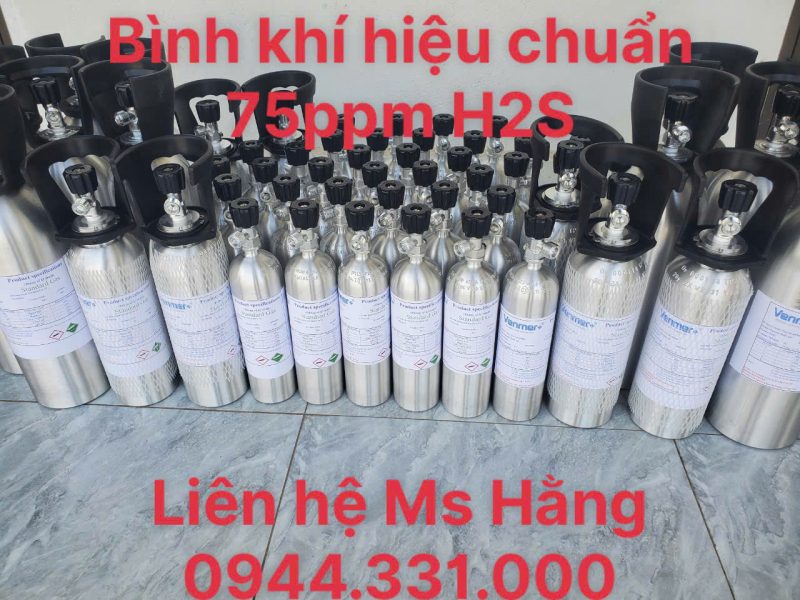 Bình khí hiệu chuẩn 75ppm H2S