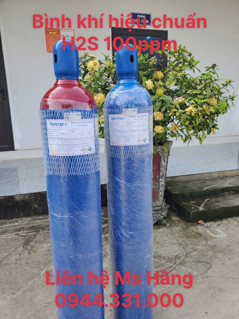 Bình khí hiệu chuẩn H2S 100ppm