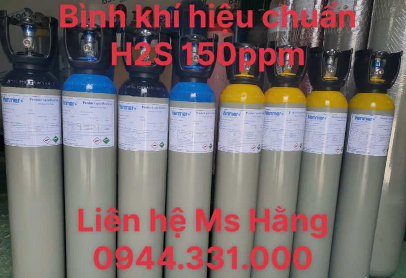 Bình khí hiệu chuẩn H2S 150ppm