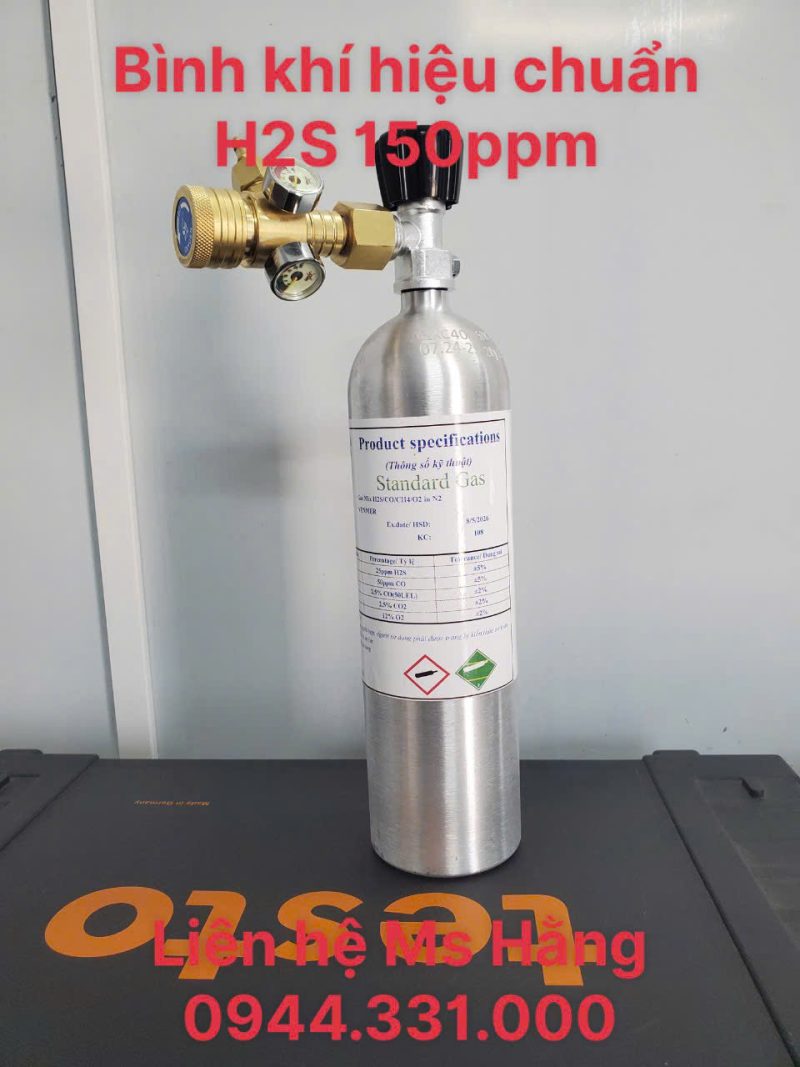 Bình khí hiệu chuẩn H2S 150ppm