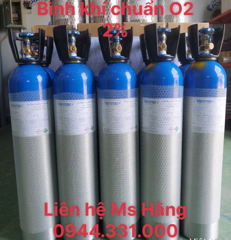 Bình khí chuẩn O2 2%