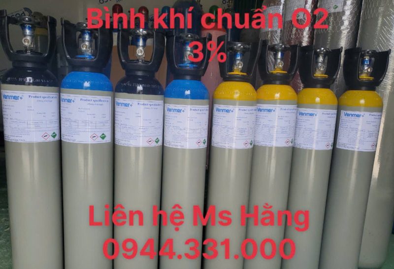 Bình khí chuẩn O2 3%