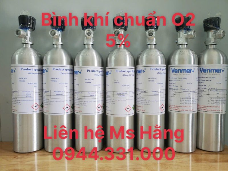 Bình khí chuẩn O2 5%