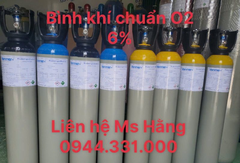 Bình khí chuẩn O2 6%