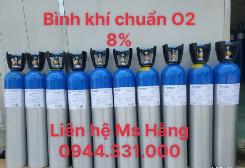 Bình khí chuẩn O2 8%