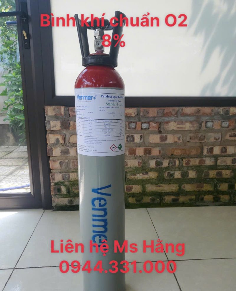 Bình khí chuẩn O2 8%