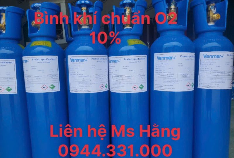 Bình khí chuẩn O2 10%