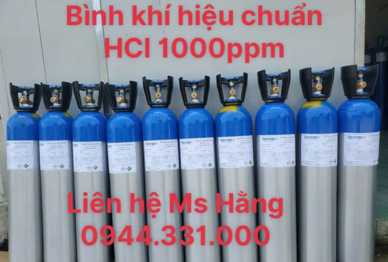 Bình khí hiệu chuẩn HCl 1000ppm