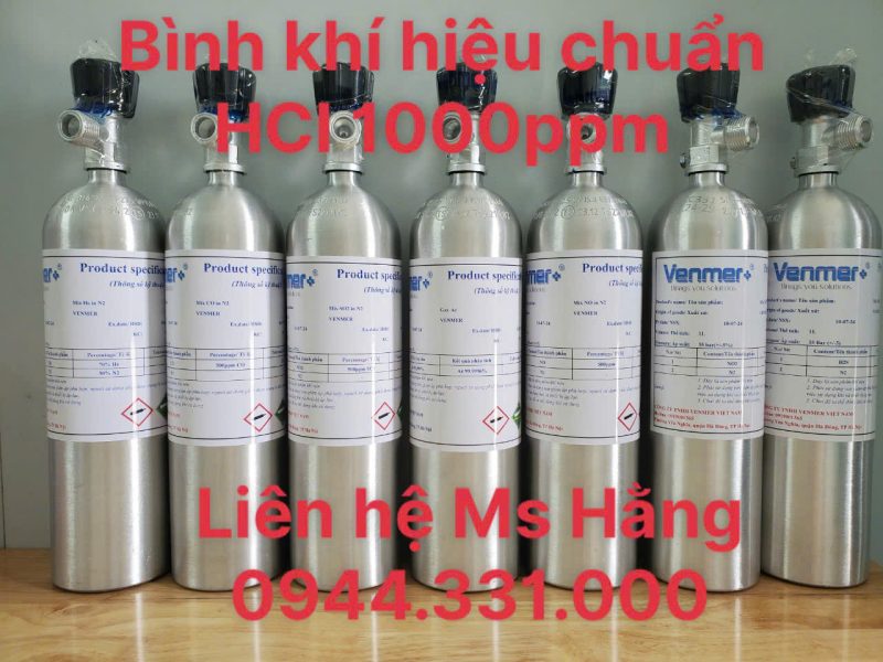 Bình khí hiệu chuẩn HCl 1000ppm