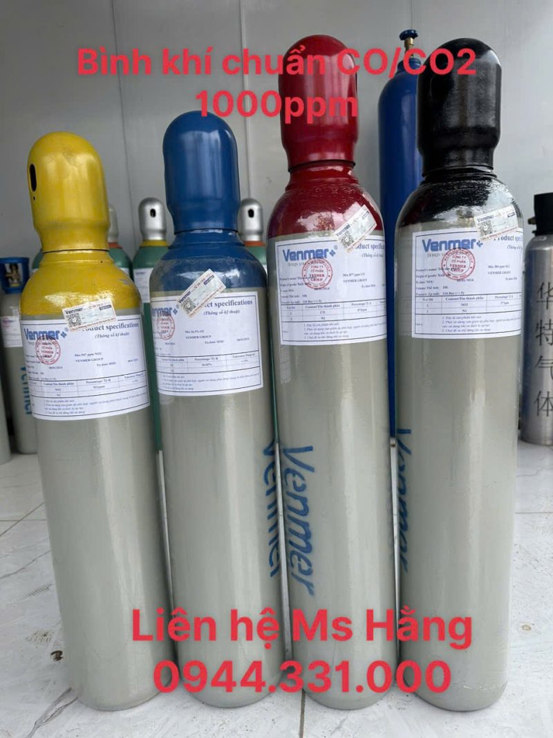 Bình khí chuẩn CO/CO2 1000ppm