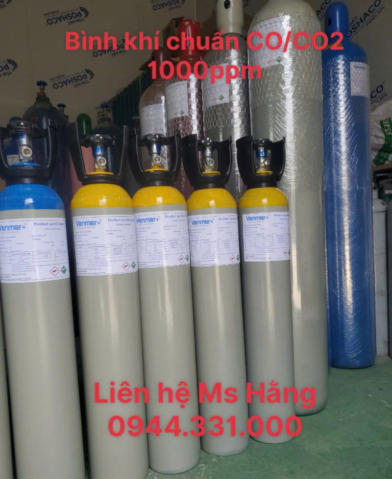 Bình khí chuẩn CO/CO2 1000ppm