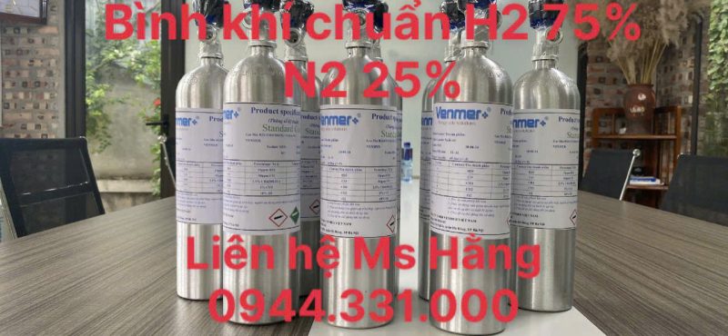 Bình khí chuẩn H2 75% N2 25%