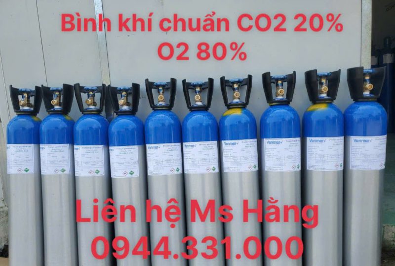 Bình khí chuẩn CO2 20% O2 80%