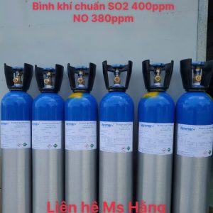 Bình khí chuẩn SO2 400ppm NO 380ppm