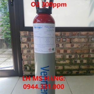 Bình khí chuẩn CO 100ppm O2 300ppm