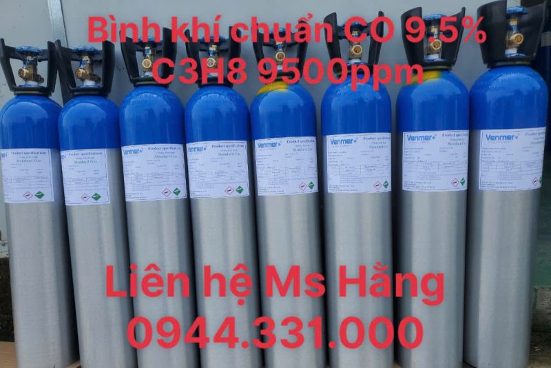 Bình khí chuẩn CO 9.5% C3H8 9500ppm