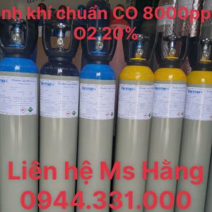 Bình khí chuẩn CH4 50ppm O2 20.9%