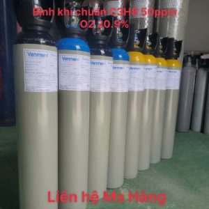 Bình khí chuẩn C3H8 50ppm O2 20.9%