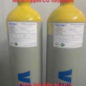 Bình khí chuẩn SO2 500ppm NO 400ppm CO 1000ppm