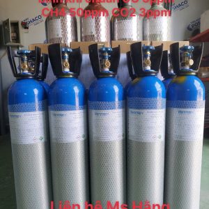 Bình khí chuẩn CO 3ppm CH4 50ppm CO2 3ppm