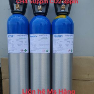 Bình khí chuẩn CO 3ppm CH4 50ppm CO2 3ppm