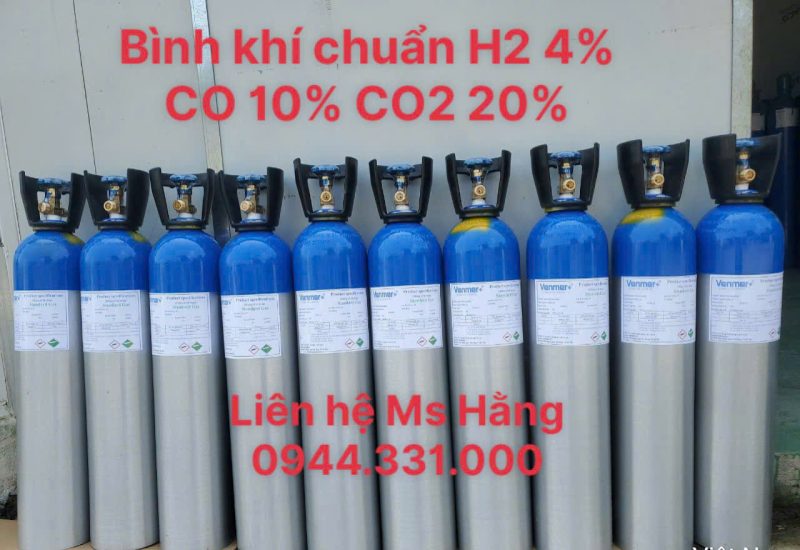 Bình khí chuẩn H2 4% CO 10% CO2 20%