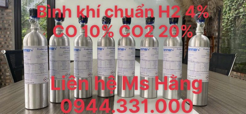 Bình khí chuẩn CO 50ppm CH4 50ppm C2H6 50ppm