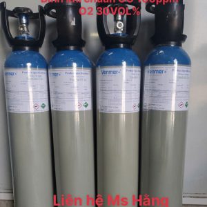 Bình khí chuẩn CO 100ppm O2 30 VOL%