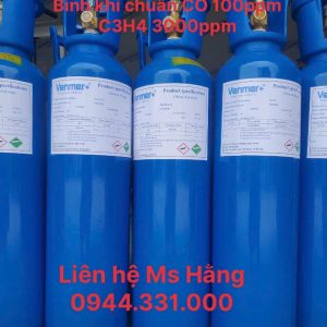 Bình khí chuẩn CO 100ppm C3H4 3000ppm