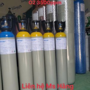 Bình khí chuẩn CO 100ppm O2 3500ppm