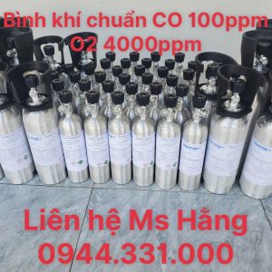 Bình khí chuẩn CO 100ppm O2 4000ppm