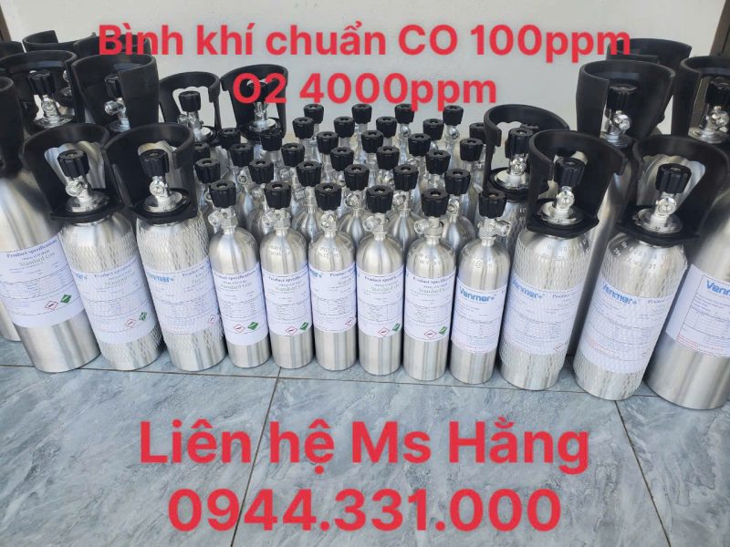 Bình khí chuẩn CO 100ppm O2 4000ppm