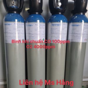 Bình khí chuẩn CO 100ppm O2 4000ppm