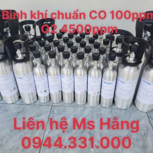 Bình khí chuẩn CO 100ppm O2 4500ppm