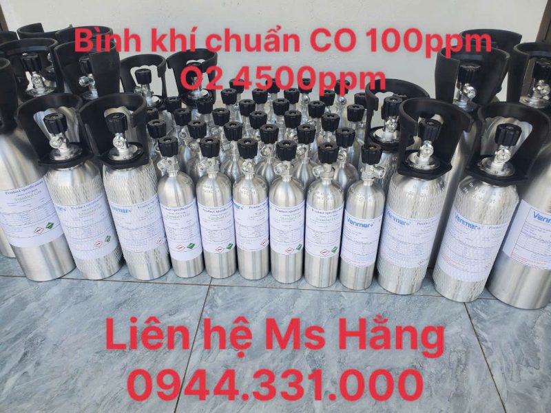 Bình khí chuẩn CO 100ppm O2 4500ppm