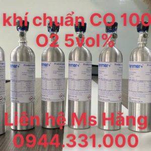 Bình khí chuẩn CO 100ppm O2 5vol%