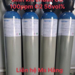 Bình khí chuẩn CO 100ppm O2 50vol%