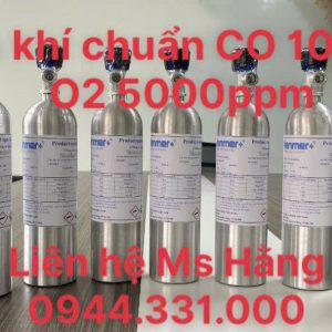 Bình khí chuẩn CO 100ppm O2 5000ppm