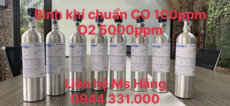 Bình khí chuẩn CO 100ppm O2 5000ppm