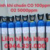 Bình khí chuẩn CO 100ppm O2 5000ppm