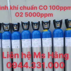 Bình khí chuẩn CO 100ppm O2 5000ppm