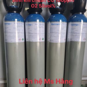 Bình khí chuẩn CO 100ppm O2 55vol%