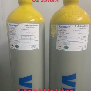 Bình khí chuẩn CO 100ppm O2 55vol%